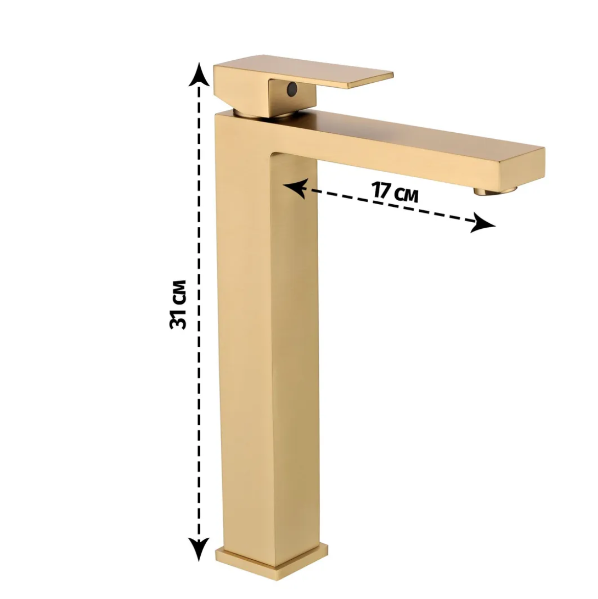 Приобрести grocenberg смеситель для раковины, высокий, матовое золото gb3008mg