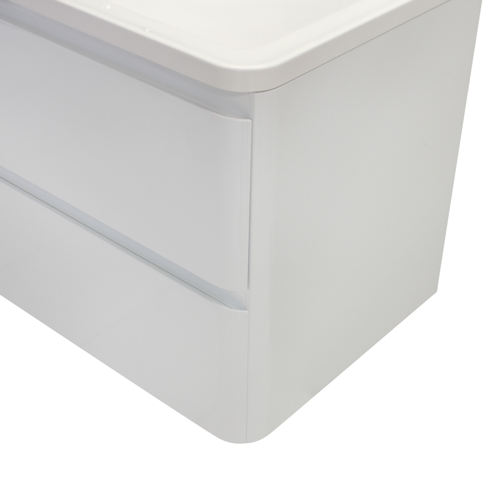 Приобрести belbagno тумба с раковиной albano 100 см, подвесная bianco lucido, белая раковина