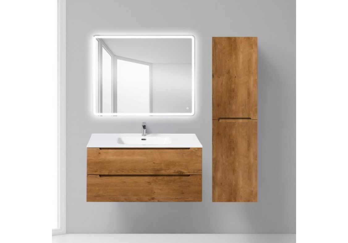 Приобрести тумба подвесная с раковиной belbagno etna-1000-2c-so-rn-p 100 см, rovere nature