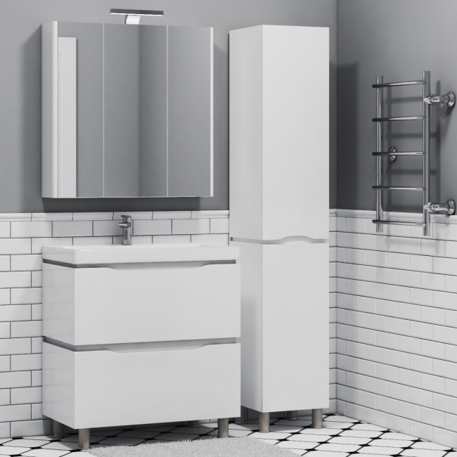 Приобрести briz тумба напольная milana 100 см, белая, т8-100