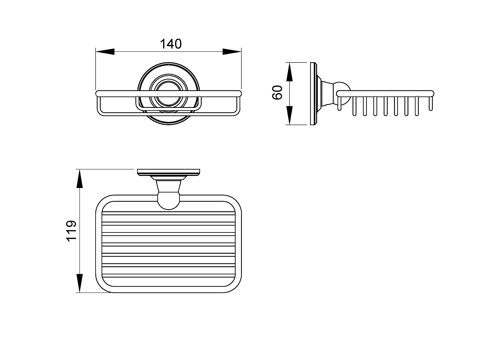 Приобрести мыльница timo nelson 150023/00 хром
