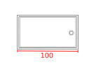 Душевое ограждение прямоугольное 100 см