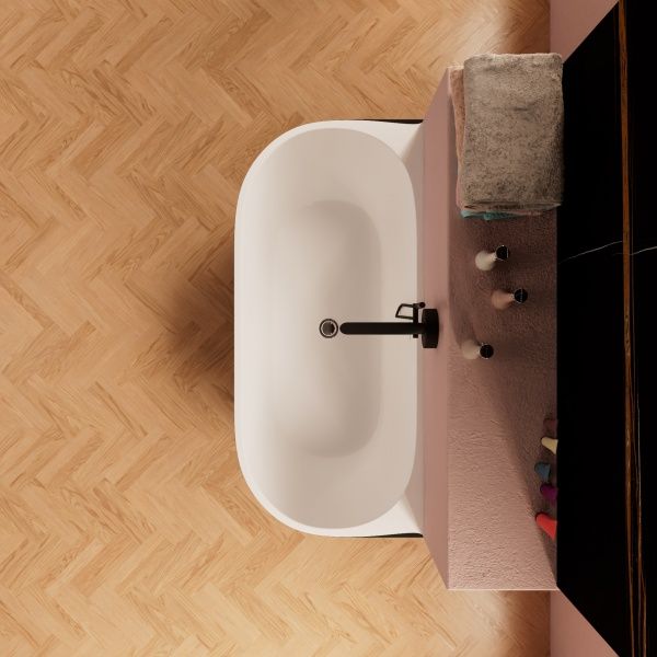 Приобрести frank акриловая ванна f6163 white/black,170х80см, пристенная