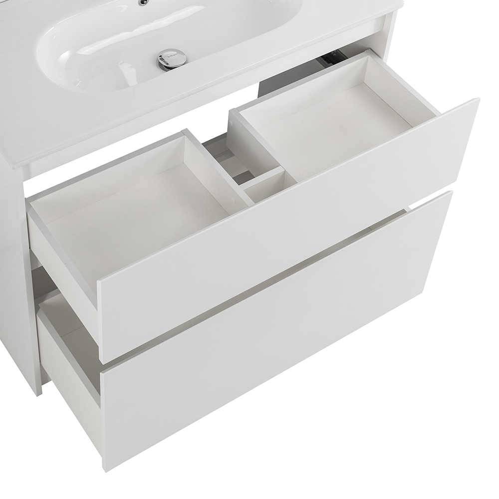 Приобрести belbagno тумба с раковиной kraft 100 см bianco opaco, раковина белая lov-1000-lvb