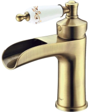 Boheme Смеситель для раковины Vogue, бронза\белый 201-PR