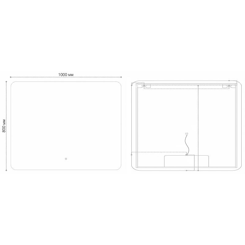 Приобрести grossman зеркало с подсветкой elegans норма 100х80 см, с подогревом, белое 1710080