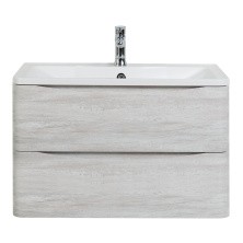 BelBagno Тумба с раковиной ACQUA 80 см, подвесная Rovere Vintage Bianco, белая раковина