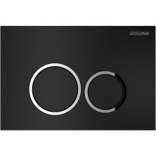 Grossman Клавиша смыва Galaxy, черный матовый \хром 700.K31.01.210.210