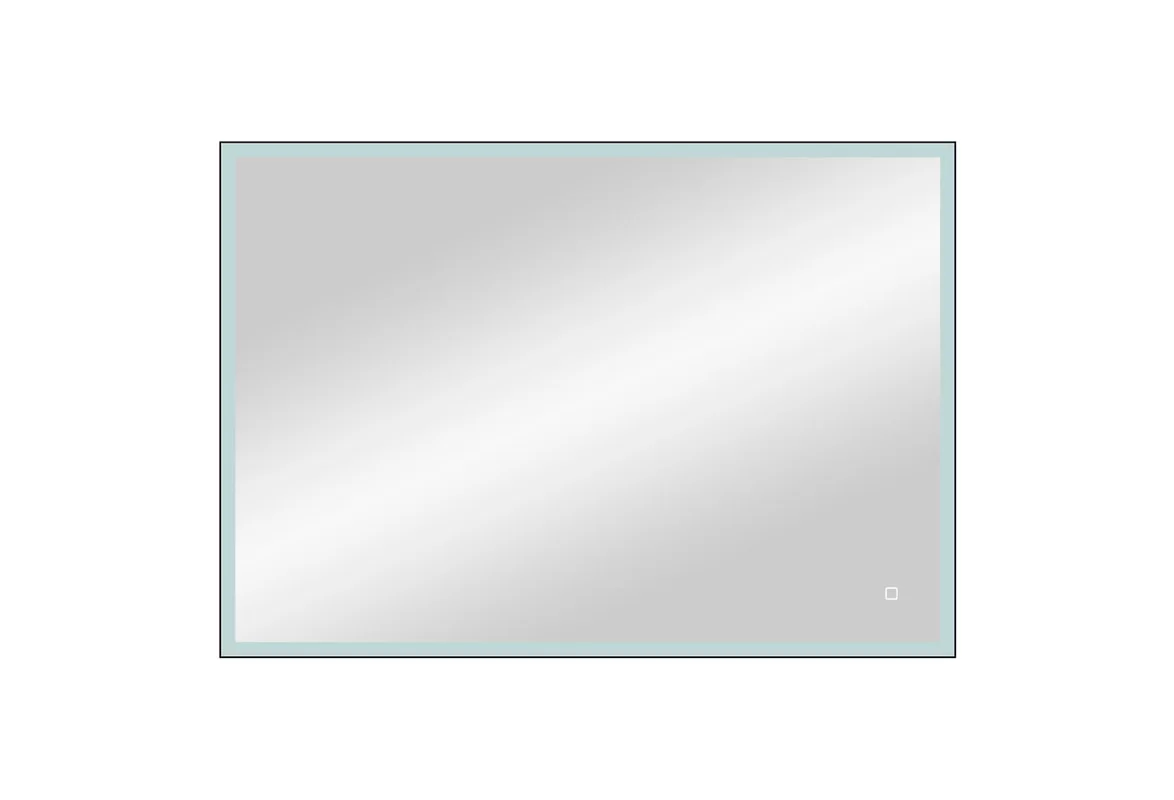 Приобрести continent зеркало с подсветкой solid black 100х80 см, черное