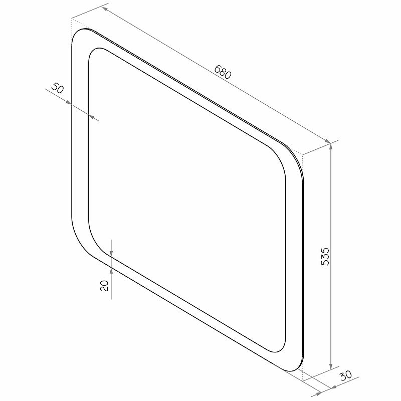 Приобрести continent зеркало с подсветкой калипсо люкс 68х53 см, белое