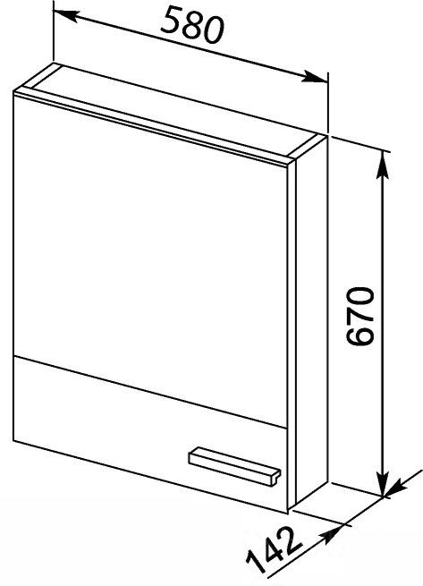 Приобрести aquanet зеркальный шкаф верона 58 см, белый