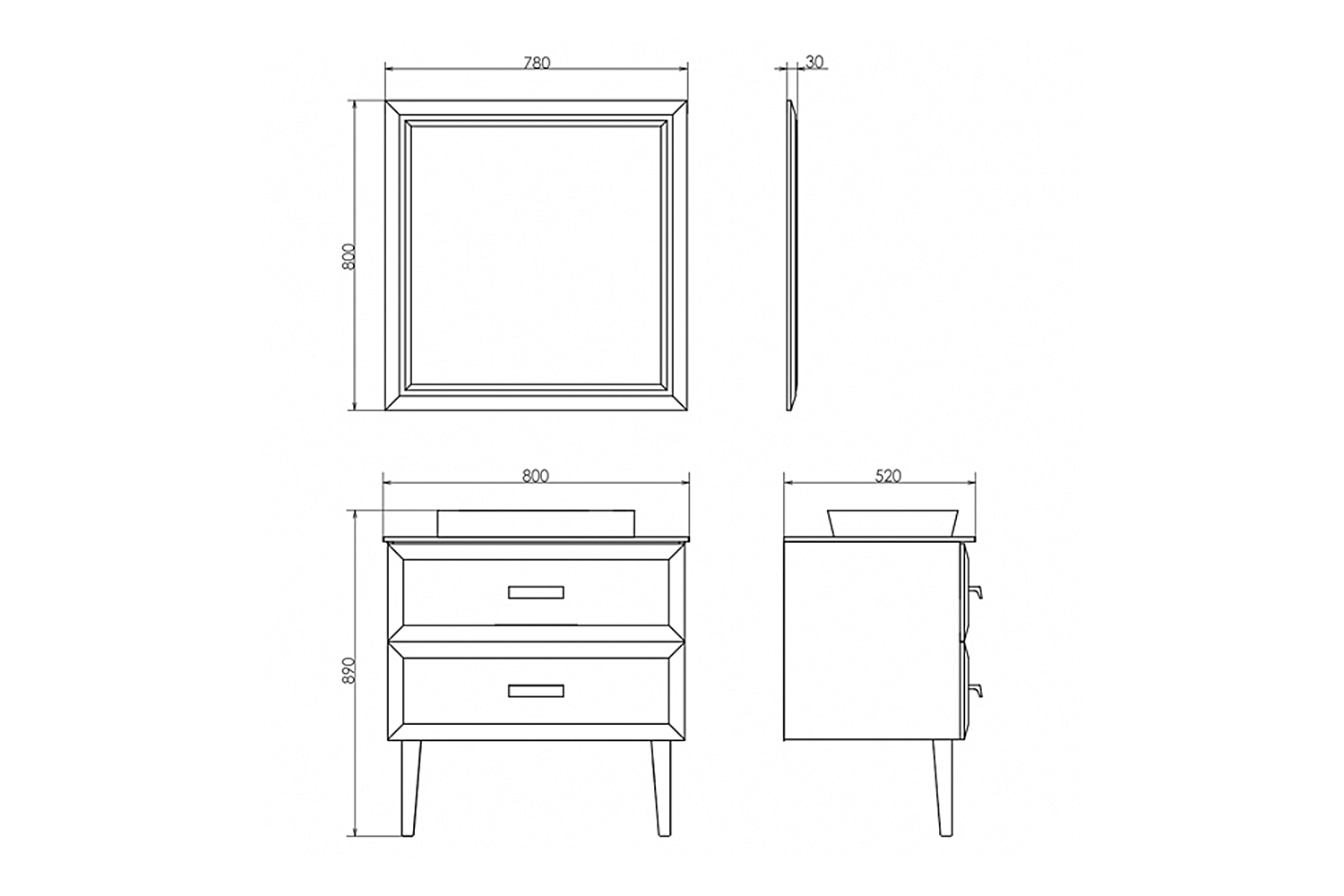 Приобрести сomforty зеркало "империя-80", белый глянец