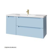 Caprigo Тумба с раковиной TERMIN-Smalty 120 см, левая, голубая, эмаль