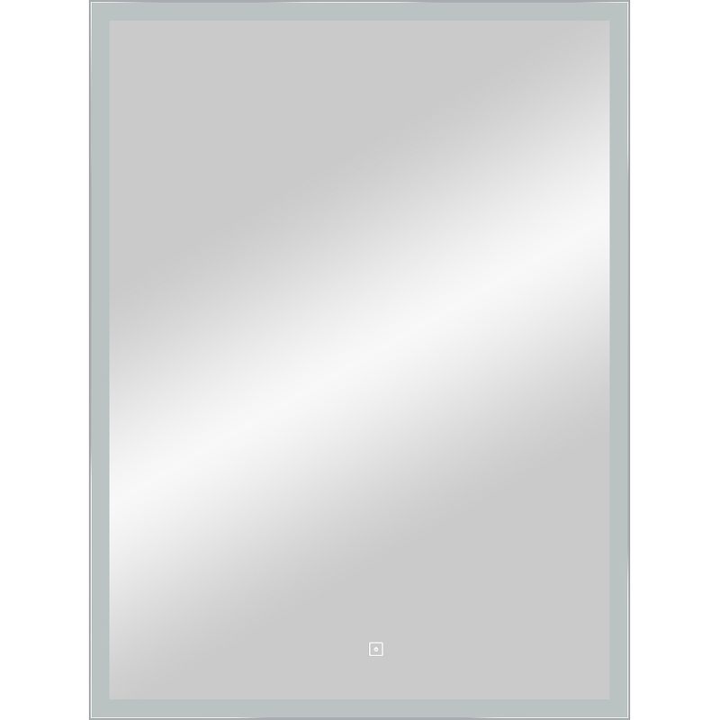 Приобрести continent зеркало с подсветкой frame 50х70 см, сенсорный включатель, серое