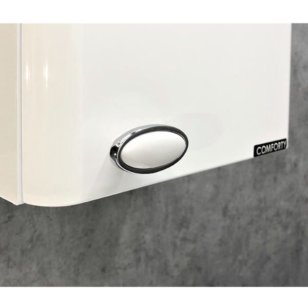 Приобрести сomforty зеркало-шкаф "неаполь-80" белый глянец