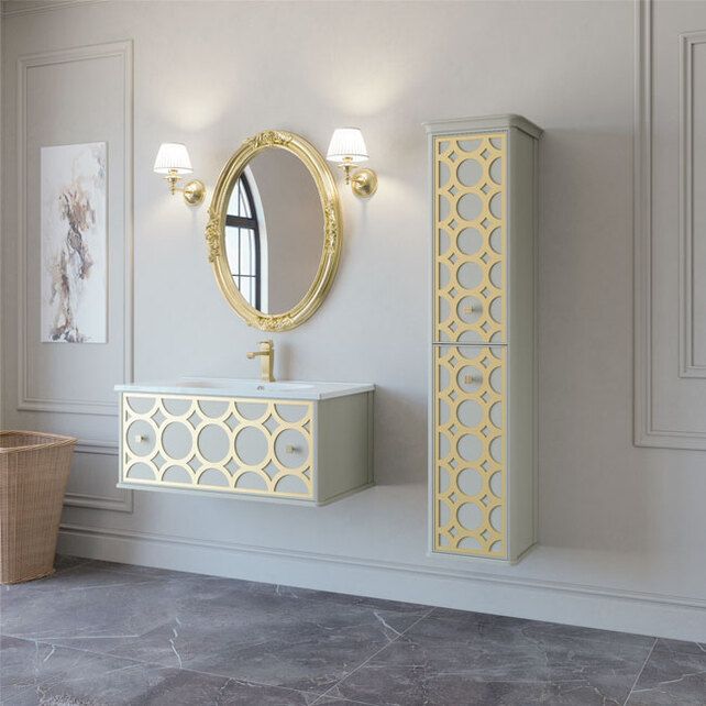 Приобрести caprigo пенал caprice 36 см, правый, белый/золото, эмаль