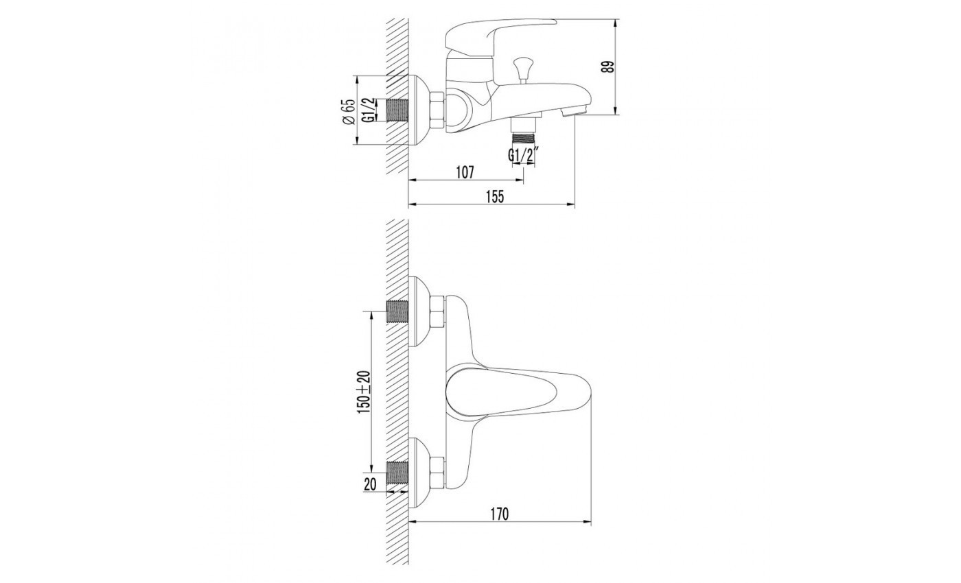 Приобрести lemark смеситель для ванны pramen, хром lm3302c