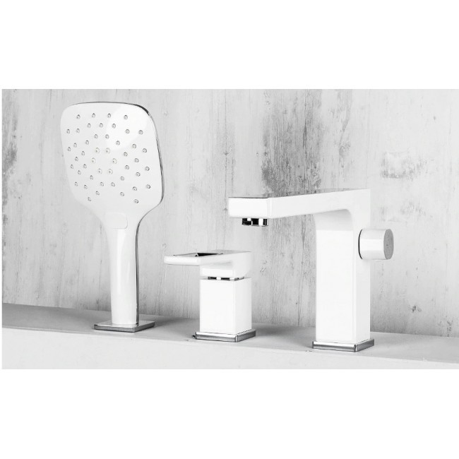 Приобрести gappo смеситель на борт ванны g1117-8, 3 отверстия, белый 30059