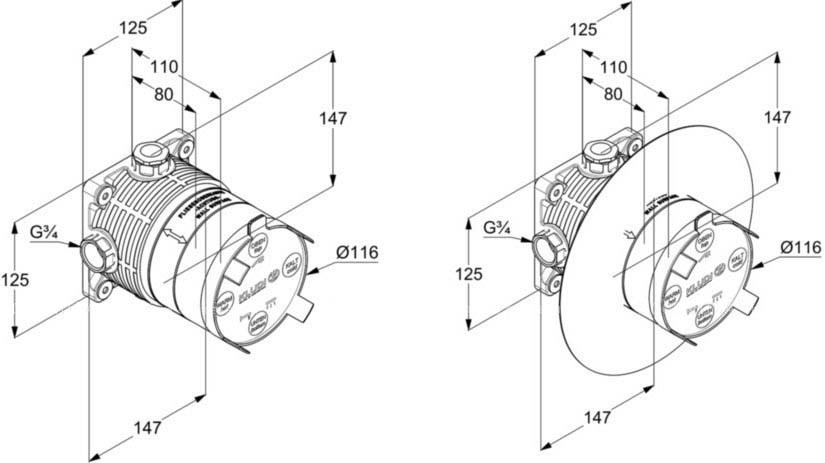 Приобрести набор 5 в 1 kludi ameo с термостатом