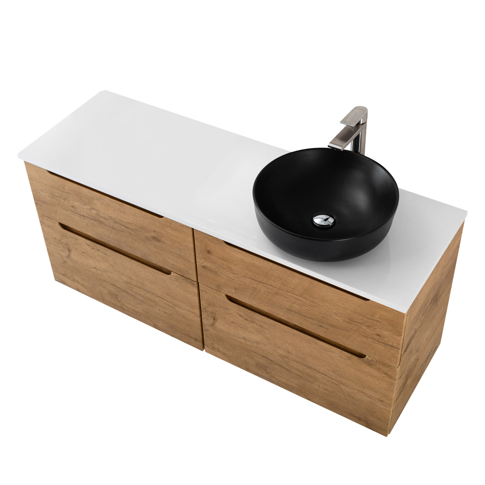 Приобрести belbagno тумба со столешницей etna-h60 120 см, подвесная rovere nature, раковина справа