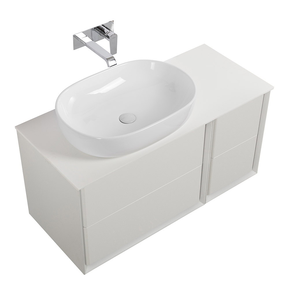 Приобрести cezares тумба со столешницей подвесная bellagio 106 см bianco opaco, белая 54714