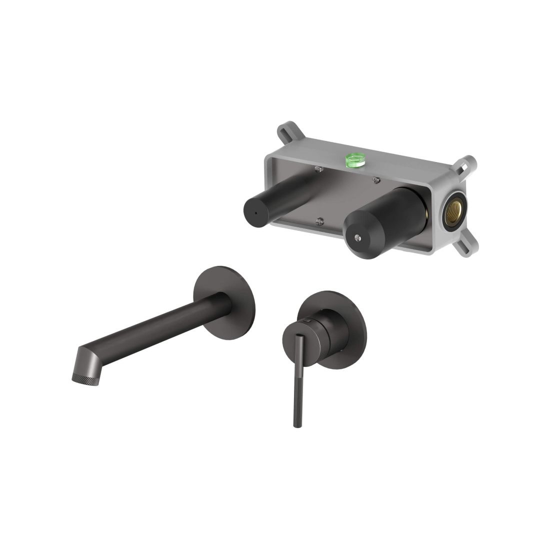 Приобрести hayzburg настенный смеситель для раковины, графит hb-4003gg