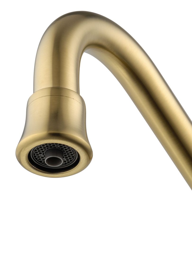 Приобрести смеситель для кухни c подключением фильтра wonzon & woghand, брашированное золото (ww-88458006-bg)