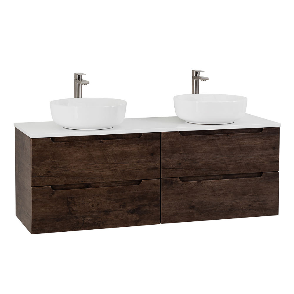 Приобрести belbagno тумба со столешницей etna 140 см, подвесная rovere moro