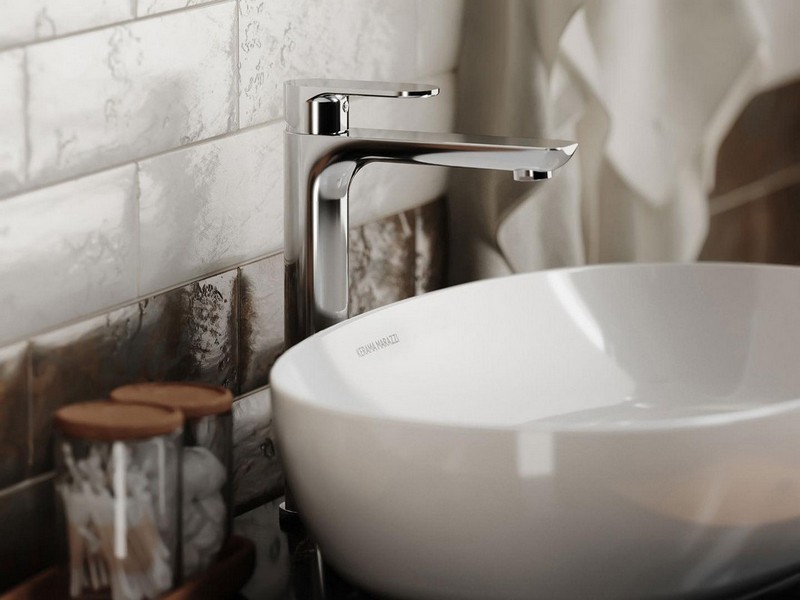 Приобрести kerama marazzi смеситель для раковины piano высокий, хром 69315km.21.018