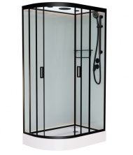 Frank Душевая кабина F411R Black, правосторонняя