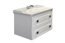 Сomforty Тумба с раковиной "Феррара-80" белый глянец