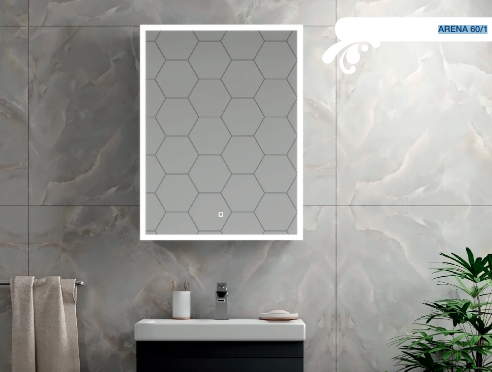 Приобрести зеркало-шкаф мирсант arena 60/1 с подсветкой