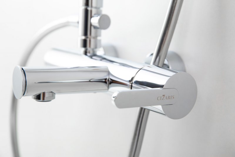 Приобрести cezares душевая система leaf, хром leaf-cvda-30