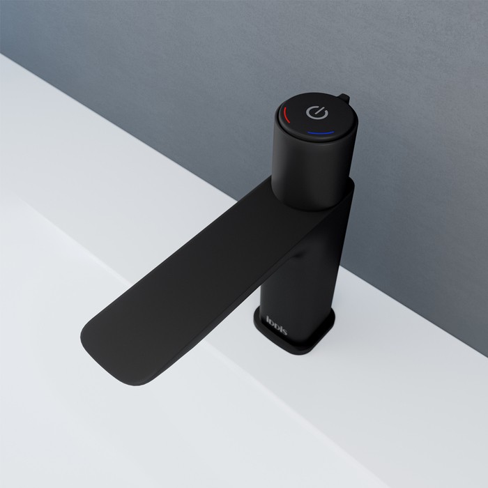 Приобрести iddis смеситель для раковины slide push control 182мм, черный матовый sliblbti01