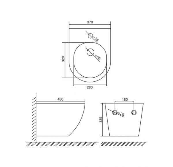 Приобрести биде подвесное sole pandora 2
