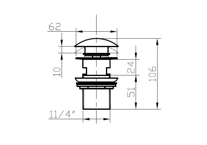 Приобрести донный клапан bronze de luxe 21972, универсальный, бронза