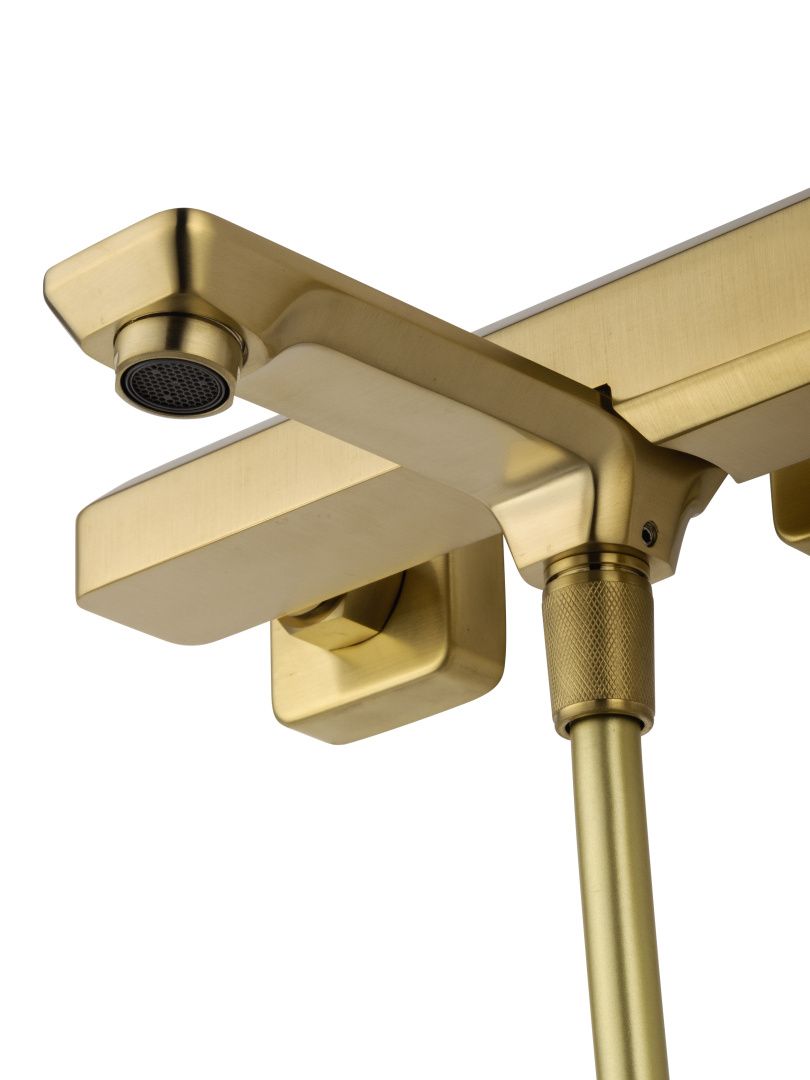 Приобрести смеситель для ванны с душем wonzon & woghand diamond, брашированное золото (ww-88639011-bg)