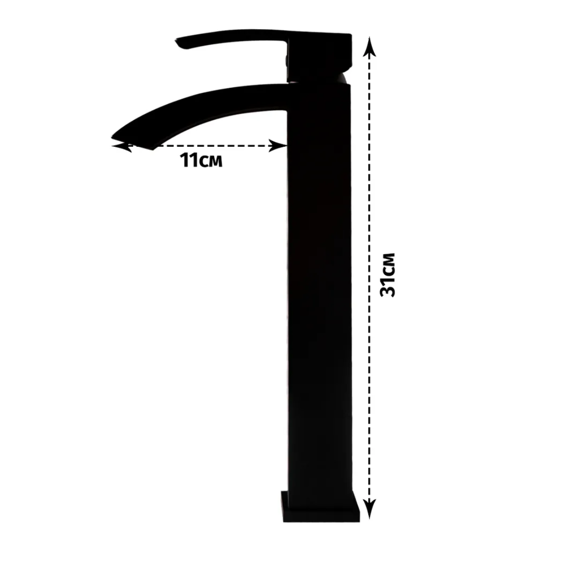 Приобрести grocenberg смеситель для раковины, высокий, черный матовый gb3007bl