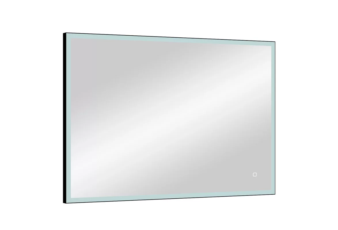 Приобрести continent зеркало с подсветкой solid black 100х80 см, черное