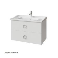 Caprigo Тумба с раковиной BRIGHTON 80 см, белая, эмаль BRL80.1