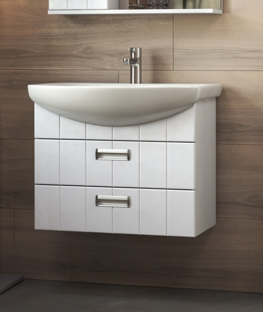 Приобрести vigo тумба с раковиной diana 70см, 2 ящика, подвесная, белая tp.dia.bal.70.2y