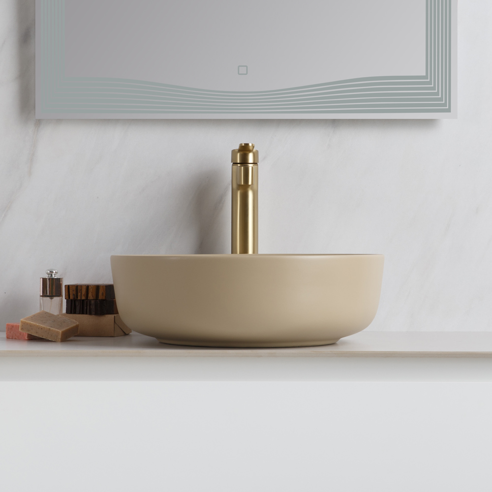 Приобрести belbagno накладная раковина 41х41 см, бежевый bb1315-h316