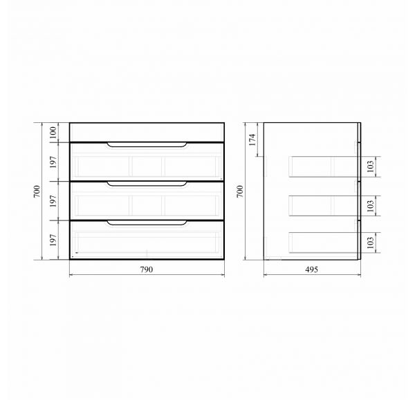 Приобрести mirsant тумба напольная soho 80\2 80 см с раковиной deep-80, белая ут000072522
