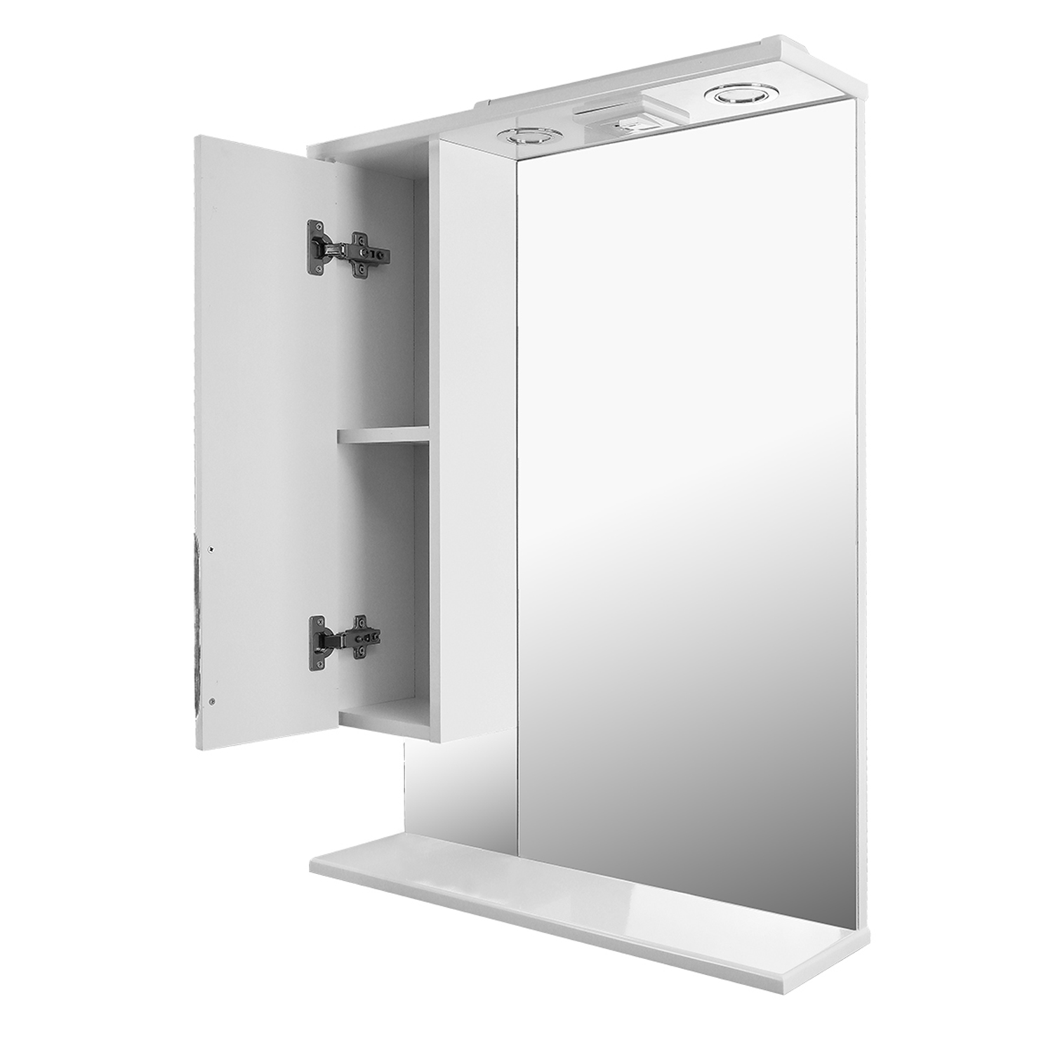 Приобрести loranto зеркало-шкаф стиль 60х83 cм, левосторонне белый (cs00024441)