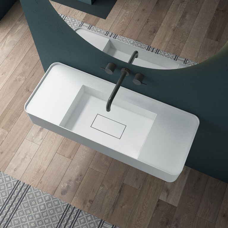 Приобрести vincea раковина подвесная solid surface 100х40 см, белая матовая vwb-6s212mw