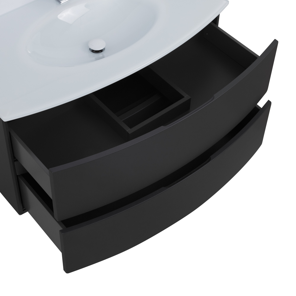 Приобрести cezares тумба подвесная с раковиной elettra 130 см grafite, стекло, графит 55526