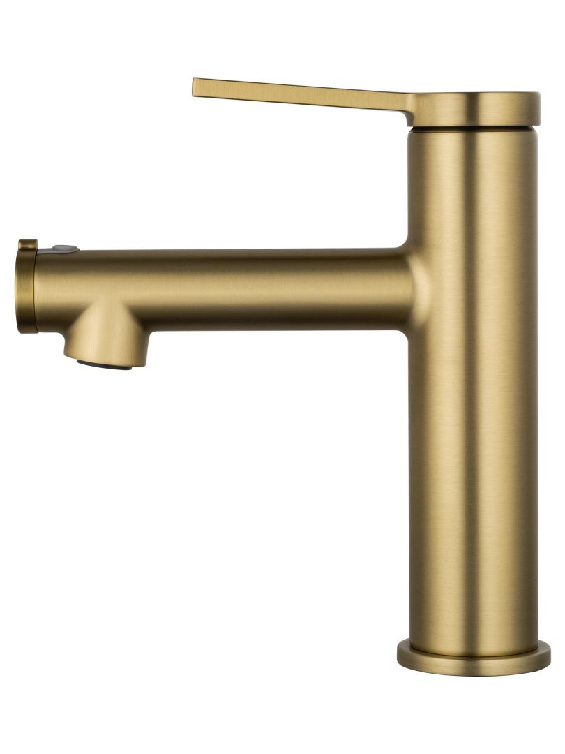 Приобрести смеситель для раковины с функцией полоскания wonzon & woghand, брашированное золото (ww-h1017-bg)