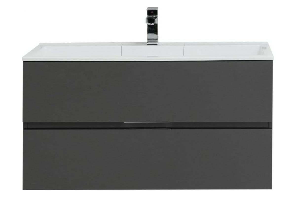 Приобрести aquanet тумба с раковиной алвита 100 см, серый антрацит