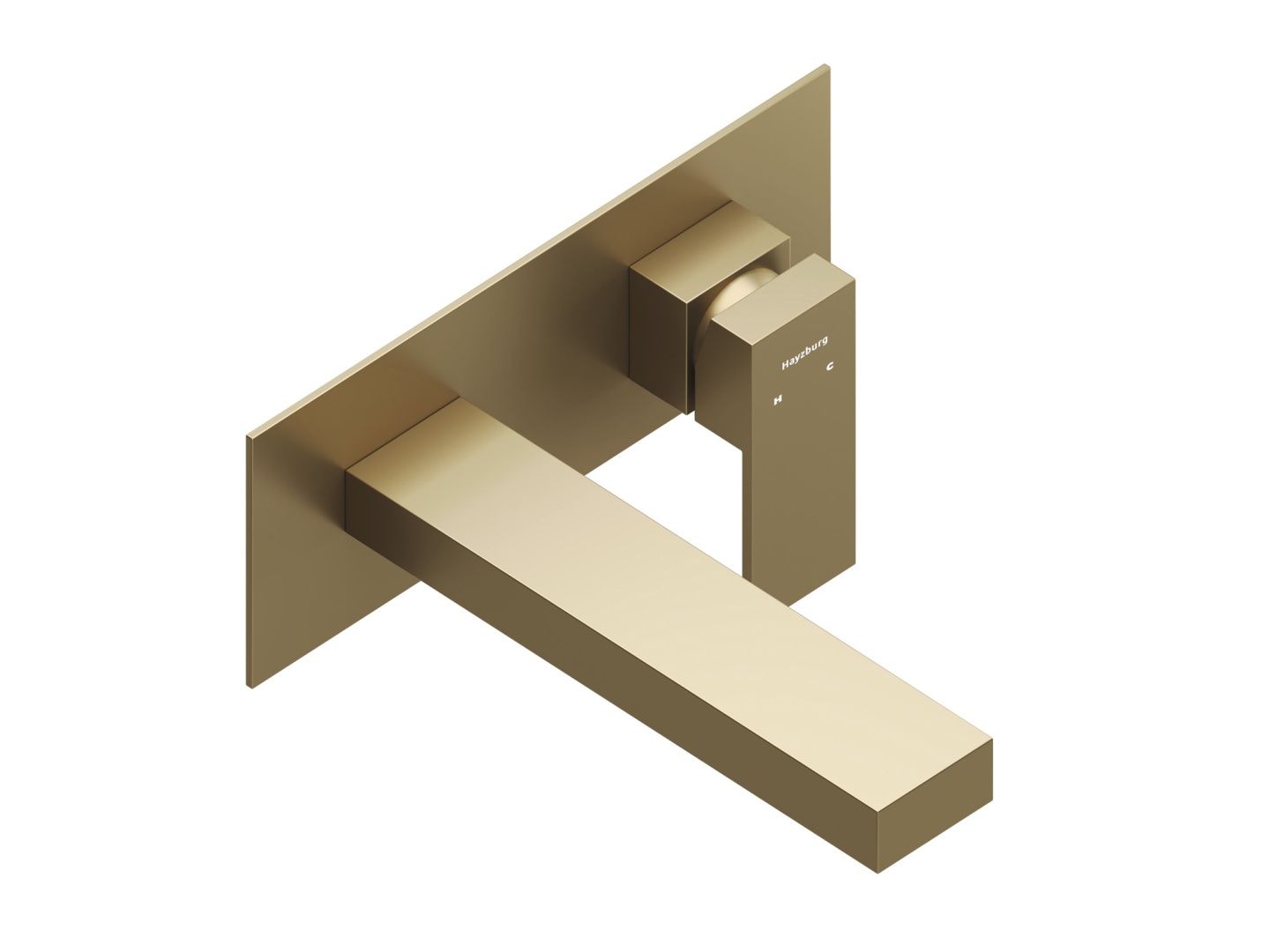 Приобрести hayzburg настенный смеситель для раковины, золото матовое hb-1003bg