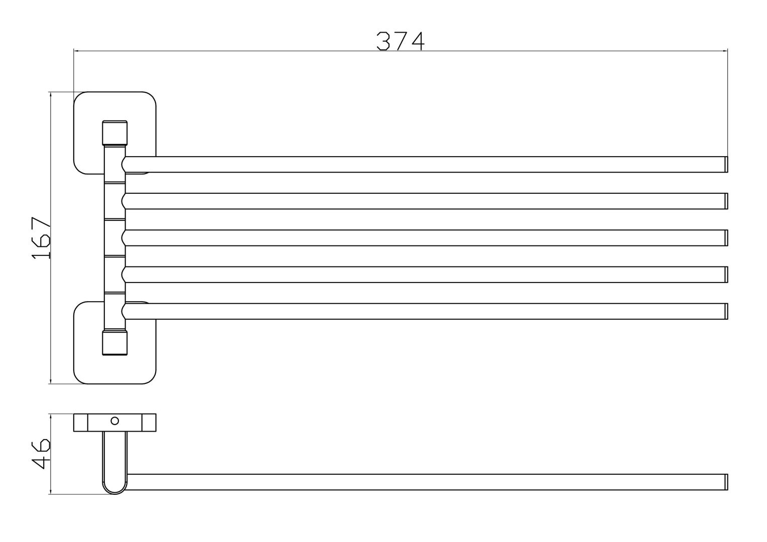 Приобрести полотенцедержатель поворотный wonzon & woghand still, хром (ww-6661)
